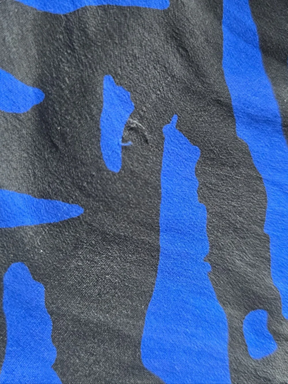 Liz Claiborne Vintage Scarf Blue Black Zebra Rainbow Stripe Oblong 80s Colorful
